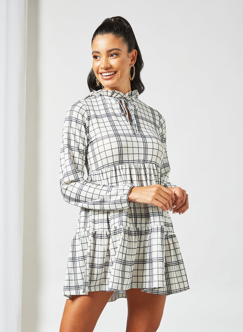 Sivvi x D'Atelier - Grid Print Mini Dress Multicolour - Image 1