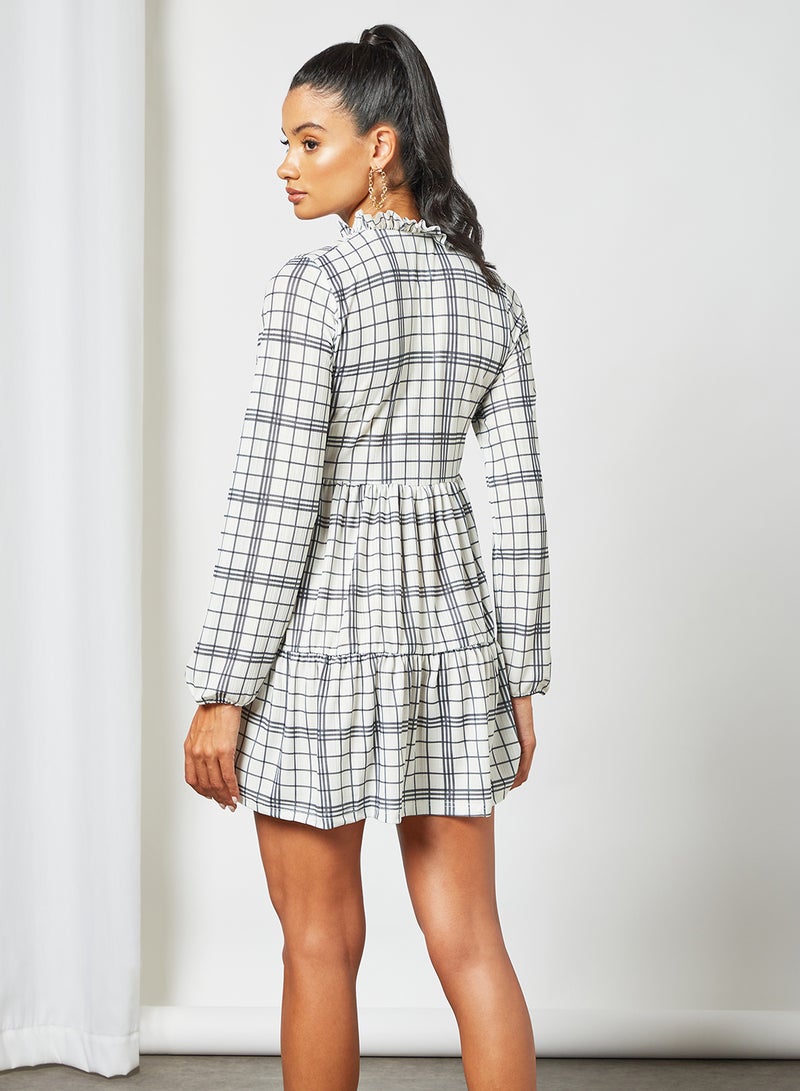 Sivvi x D'Atelier - Grid Print Mini Dress Multicolour - Image 1