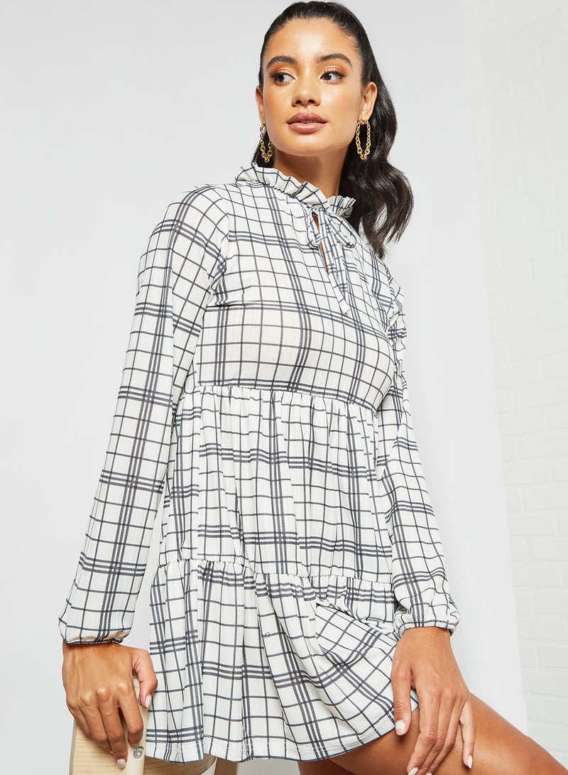 Sivvi x D'Atelier - Grid Print Mini Dress Multicolour - Image 1