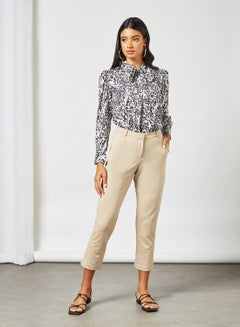 Sivvi x GenM Cigarette Trousers Beige  - Image 3