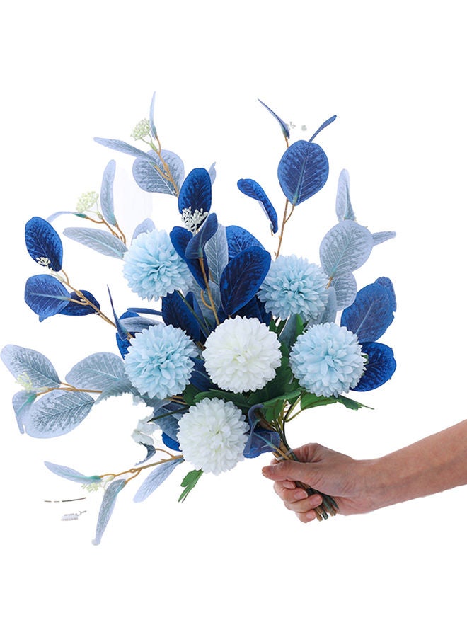Bouquet Of Fake Mediterranean Flowers Blue/White  - Image 1