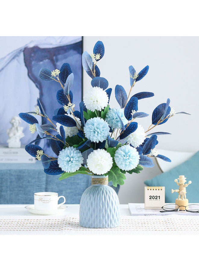 Bouquet Of Fake Mediterranean Flowers Blue/White  - Image 2