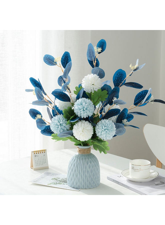 Bouquet Of Fake Mediterranean Flowers Blue/White  - Image 3