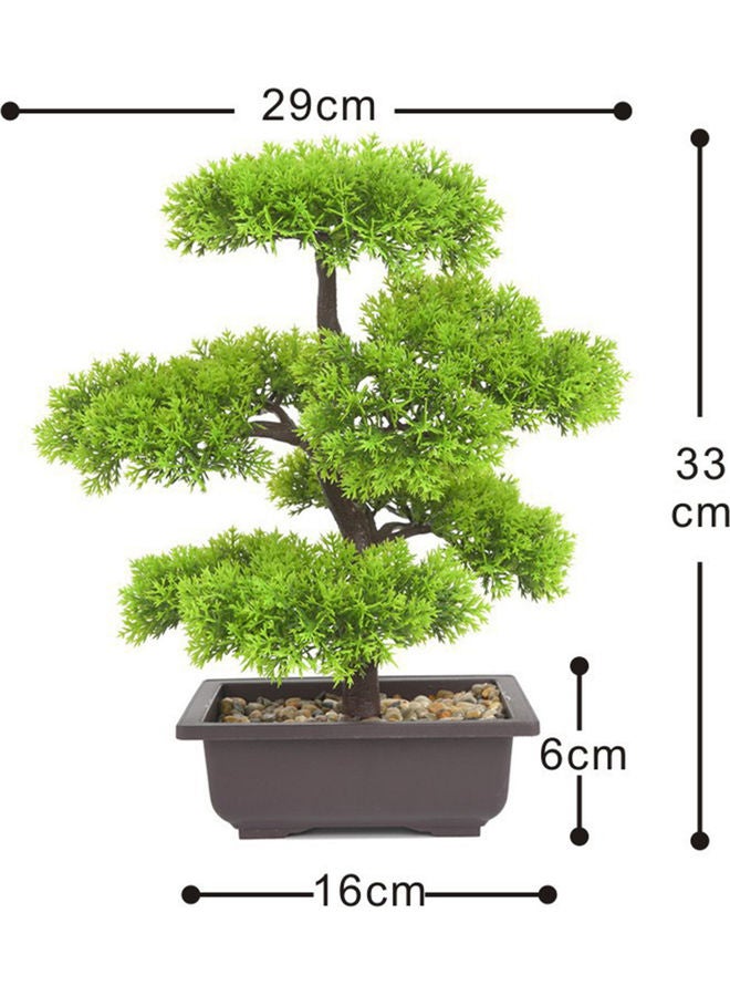 Generic - Bonsai Artificial Plant Green/Grey - Image 1