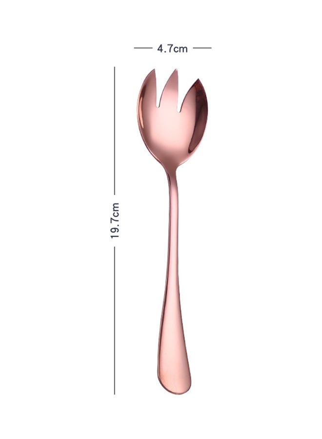 Anti-deform Salad Spoon Fork Rose Gold 20x5x2cm 