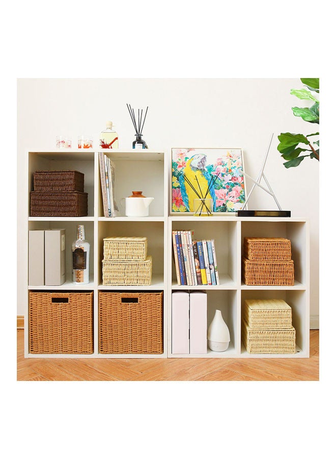 Rattan Storage Basket with Lid Brown - Image 4