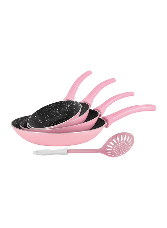 سعر ومواصفات جراندي Cook Pop Fry Pan Set + Kitchen Tool May Vary Pink/Black (N49185961A) على Noon EG