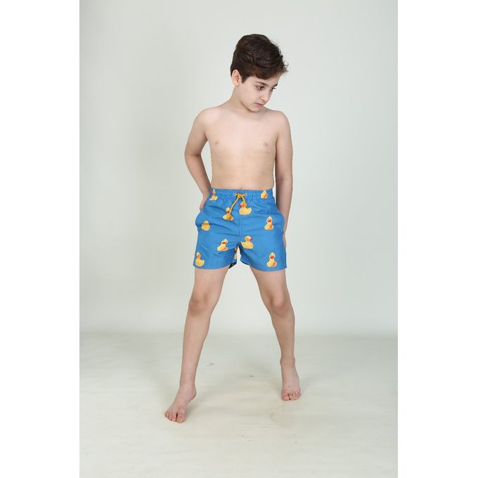 Pavone - Small Duck Pattern Swim Short Blue - Image 1