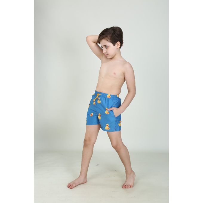 Pavone - Small Duck Pattern Swim Short Blue - Image 1