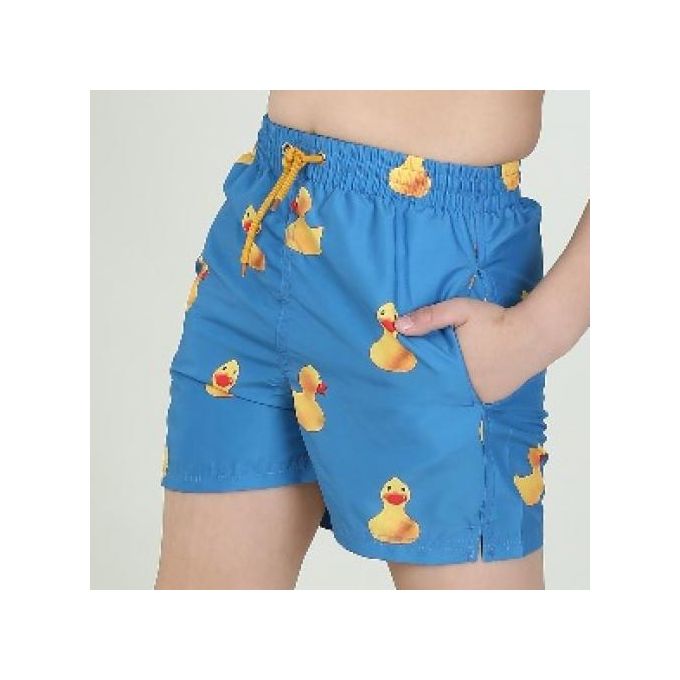 Pavone - Small Duck Pattern Swim Short Blue - Image 1