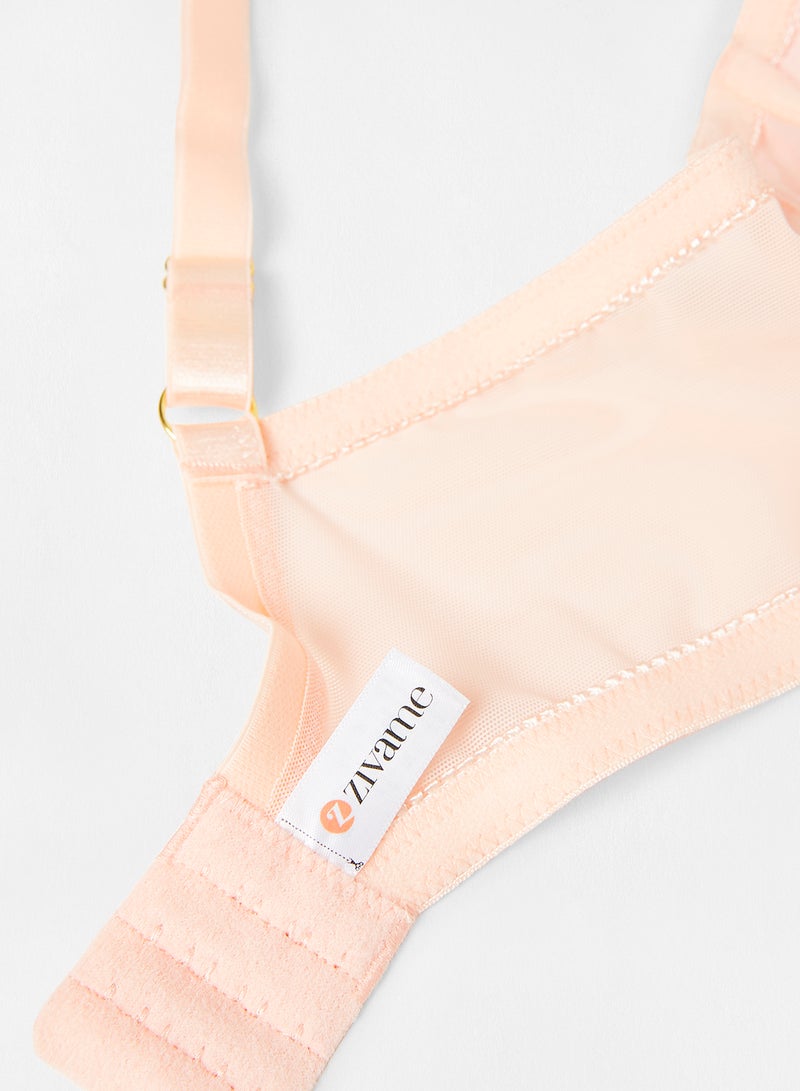 zivame Wired Full Coverage Bra Pink  - Image 3