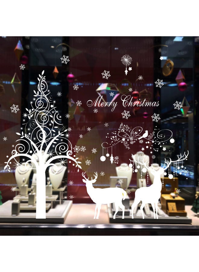 60X90Cm Festival Home Window Sticker Decoration White