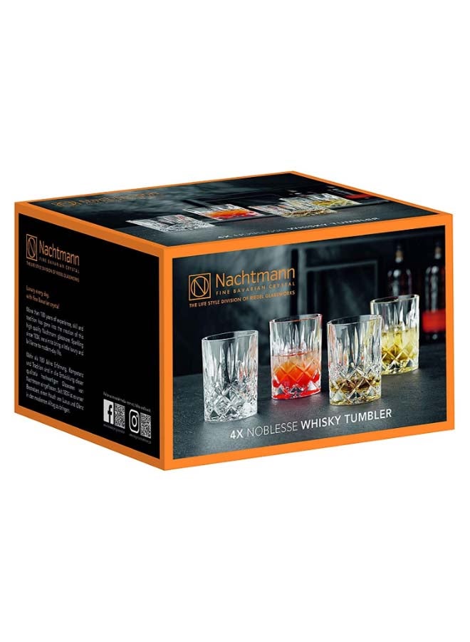 Nachtmann 4-Piece Noblesse Tumbler Set Clear 82 x 76mm - Image 3