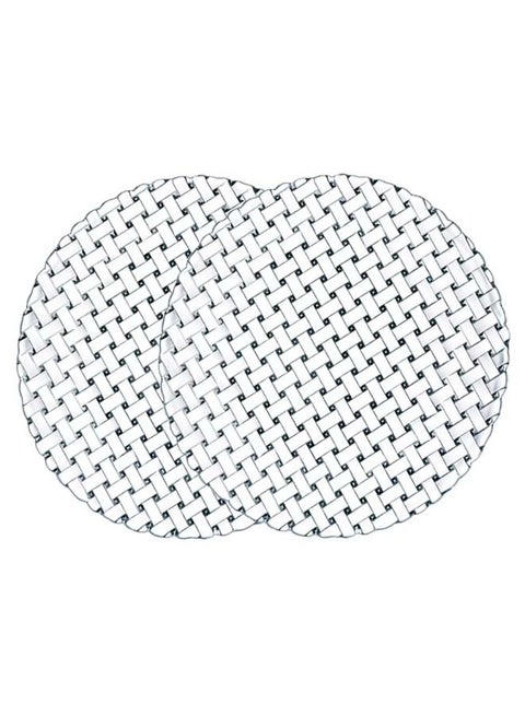 2-Piece Bossa Nova Salad Plate Set Clear 2 x 23cm