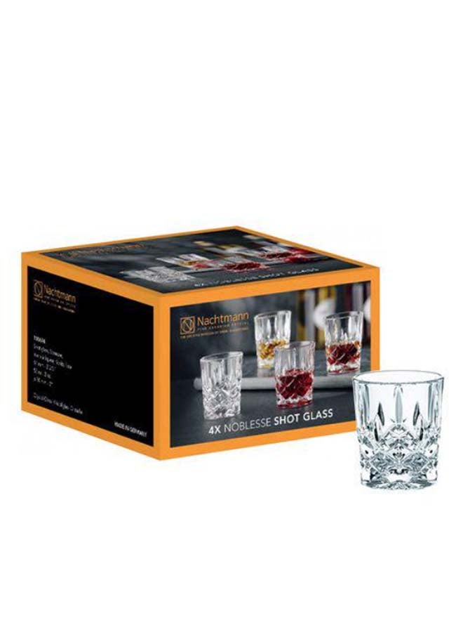 Nachtmann 4-Piece Noblesse Shot Glass Set Clear 4 x 61cm  - Image 3