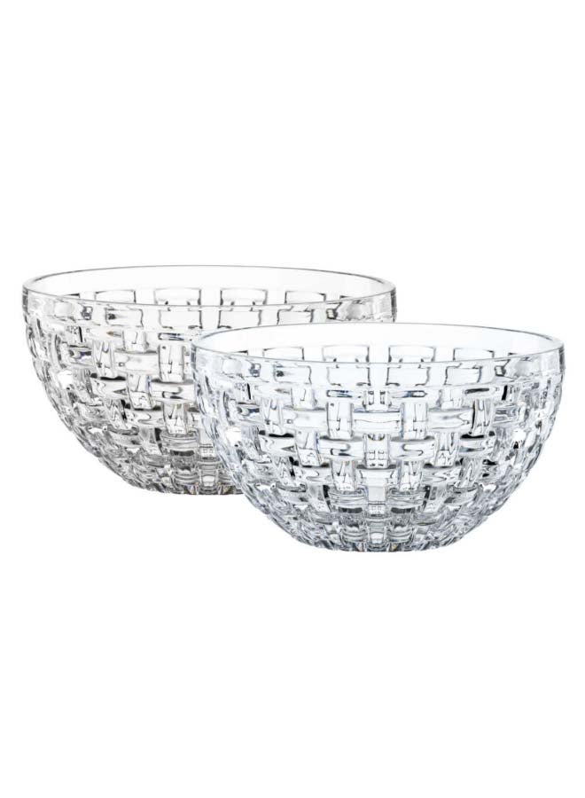 Nachtmann 2-Piece Bossa Nova Serving Bowl Set Clear 2 x 17.8cm  - Image 1