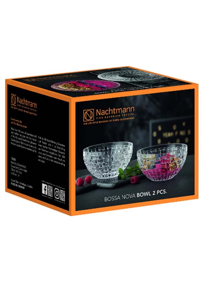 Nachtmann 2-Piece Bossa Nova Serving Bowl Set Clear 2 x 17.8cm  - Image 3