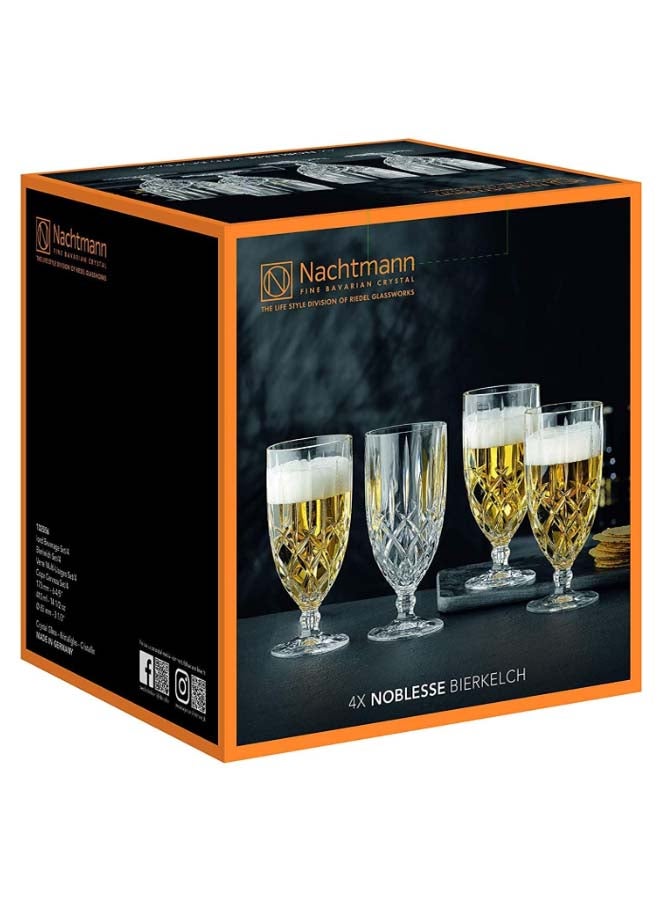 Nachtmann 4-Piece Noblesse Bierkelch Goblet Set Clear 4 x 17.3cm  - Image 3