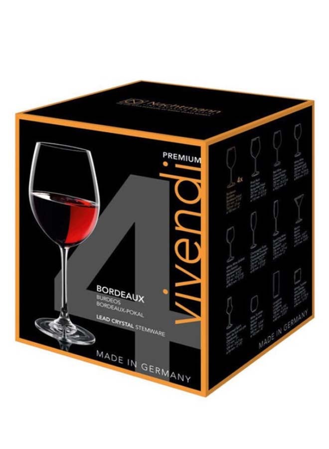Nachtmann 4-Piece Vivendi Bordeaux Glass Set Clear 4 x 25.1cm  - Image 4