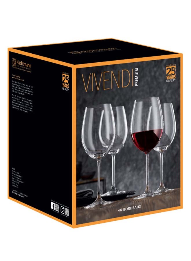 Nachtmann 4-Piece Vivendi Bordeaux Glass Set Clear 4 x 25.1cm  - Image 5