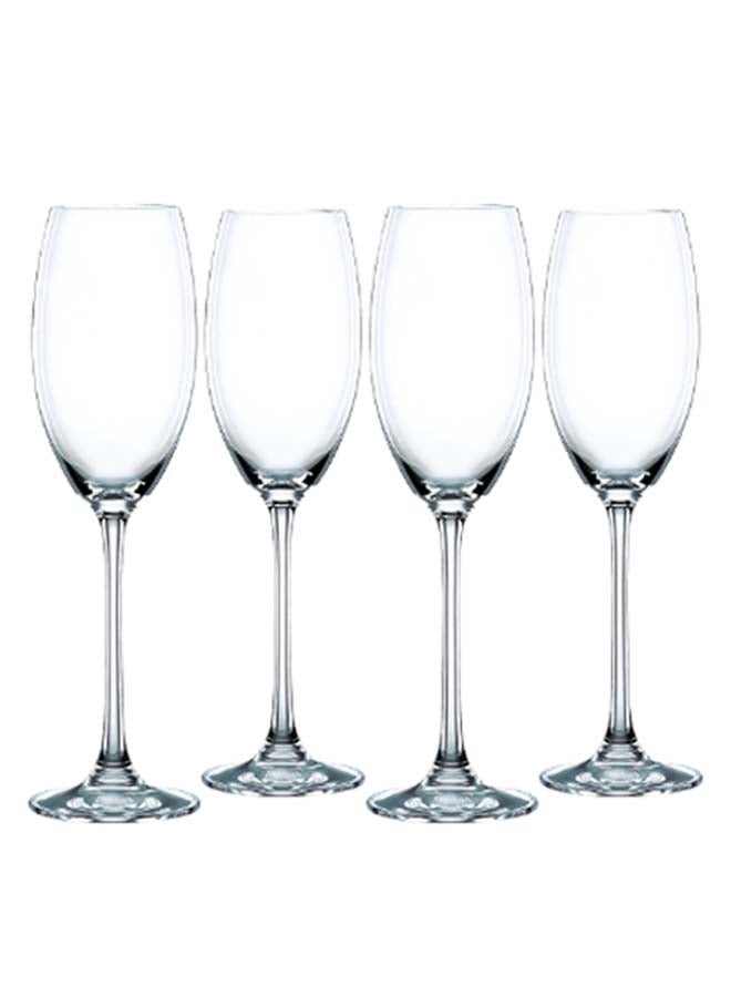 Nachtmann 4-Piece Vivendi Champagne Flute Set Clear 4 x 26.1inch  - Image 1