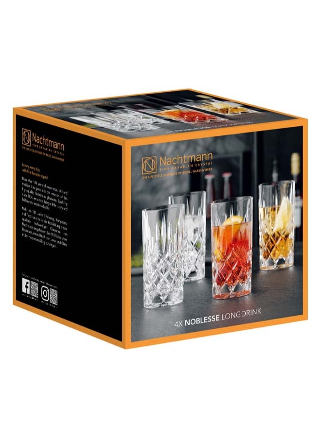 Nachtmann 4-Piece Noblesse Longdrink Glass Set Clear 4 x 14.8cm  - Image 3