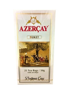 Azercay Azerbaijan Black Tea Buket Dogma Cay 25 Bags Orange 50grams
