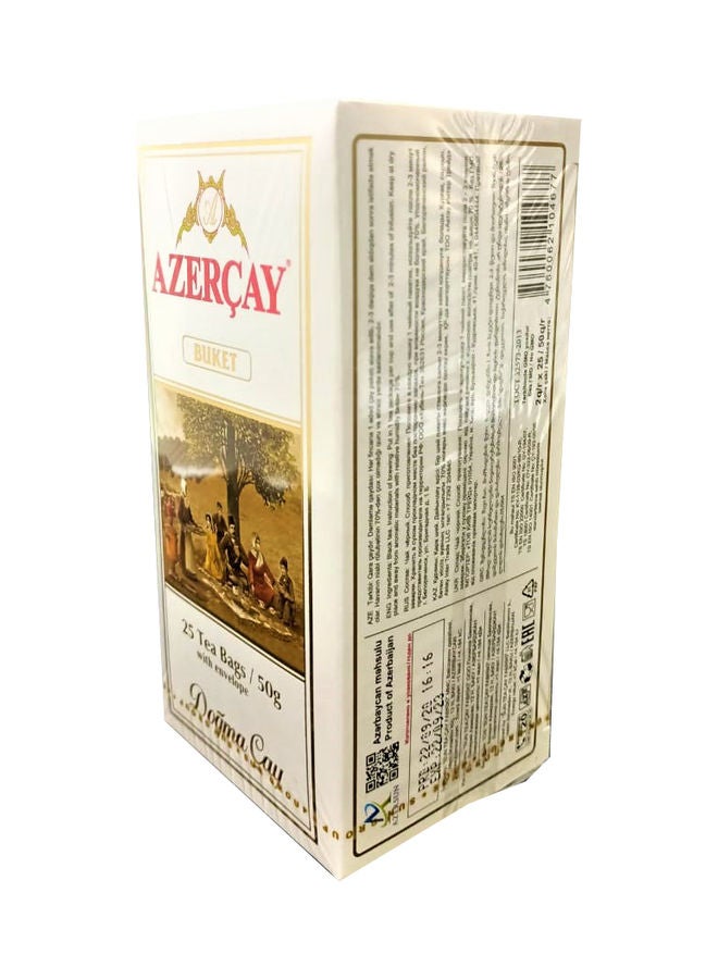 AZERCAY - Azercay Azerbaijan Black Tea Buket Dogma Cay 25 Bags Orange 50grams - Image 1
