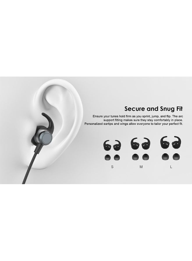 Oraimo Sport Wireless Earphone With Shark-Fin Design, Metal Craft And HD Audio, BT5.0 Connectivity, Magnetic Buds, Sweat Proof, 10m, Up To 180 Hours, Flexible Soft Neckband Black - Image 3