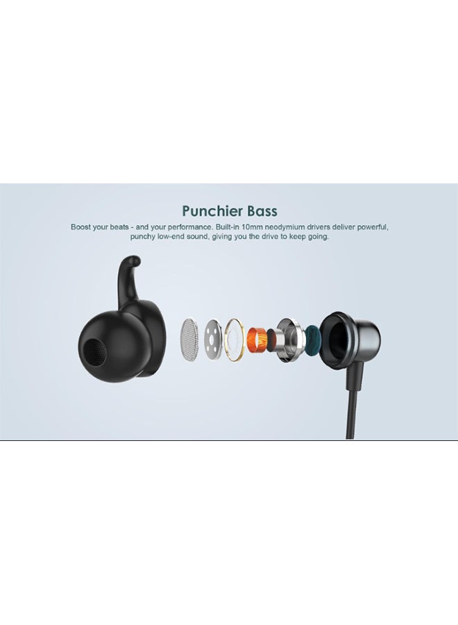 Oraimo Sport Wireless Earphone With Shark-Fin Design, Metal Craft And HD Audio, BT5.0 Connectivity, Magnetic Buds, Sweat Proof, 10m, Up To 180 Hours, Flexible Soft Neckband Black - Image 5