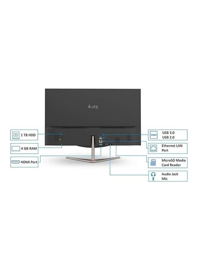 iLife - ZED PCX3 All-In-One Desktop With 21.5-Inch Display, Core i3 Processor/4GB RAM/1TB HDD/Intel UHD Graphics With Wireless Mouse And Keyboard English Black - Image 1