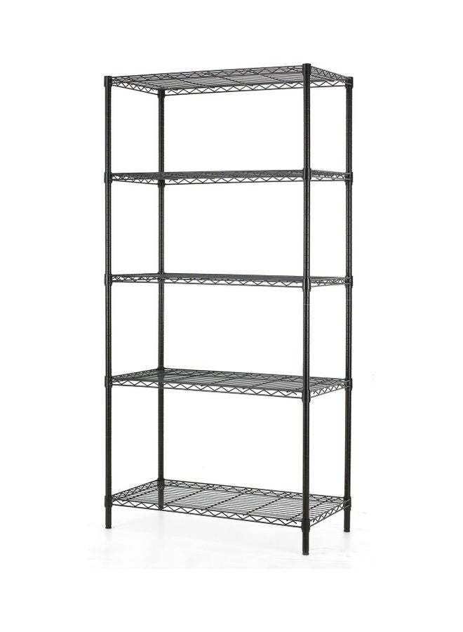 Generic 5-Tier Storage Rack Black  - Image 1