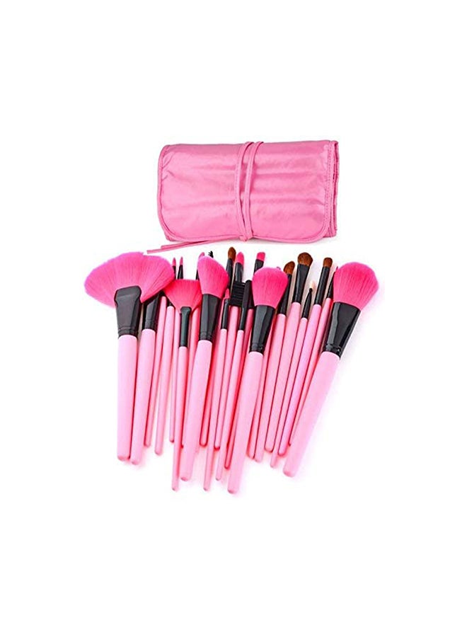 MakeUp for You 24-Piece Professional Soft Makeup Brush Set With Bag Pink/Black  - Image 2