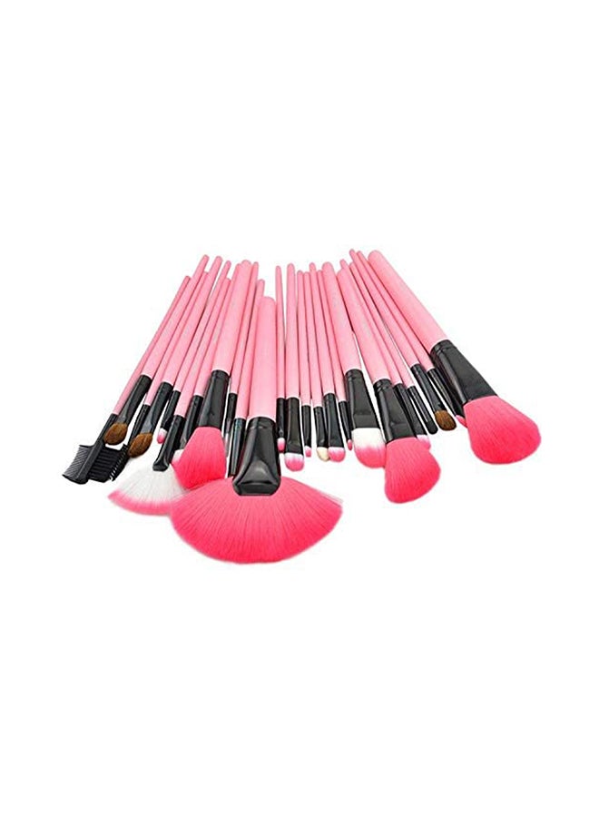 MakeUp for You 24-Piece Professional Soft Makeup Brush Set With Bag Pink/Black  - Image 4