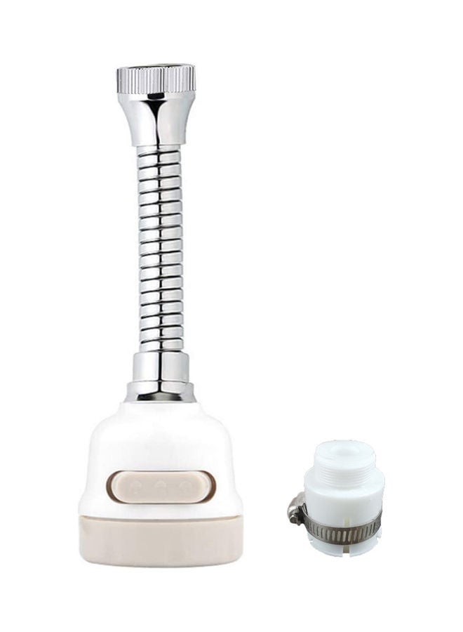 Three-Gear Adjustable Faucet Sprayer Silver/White - Image 1