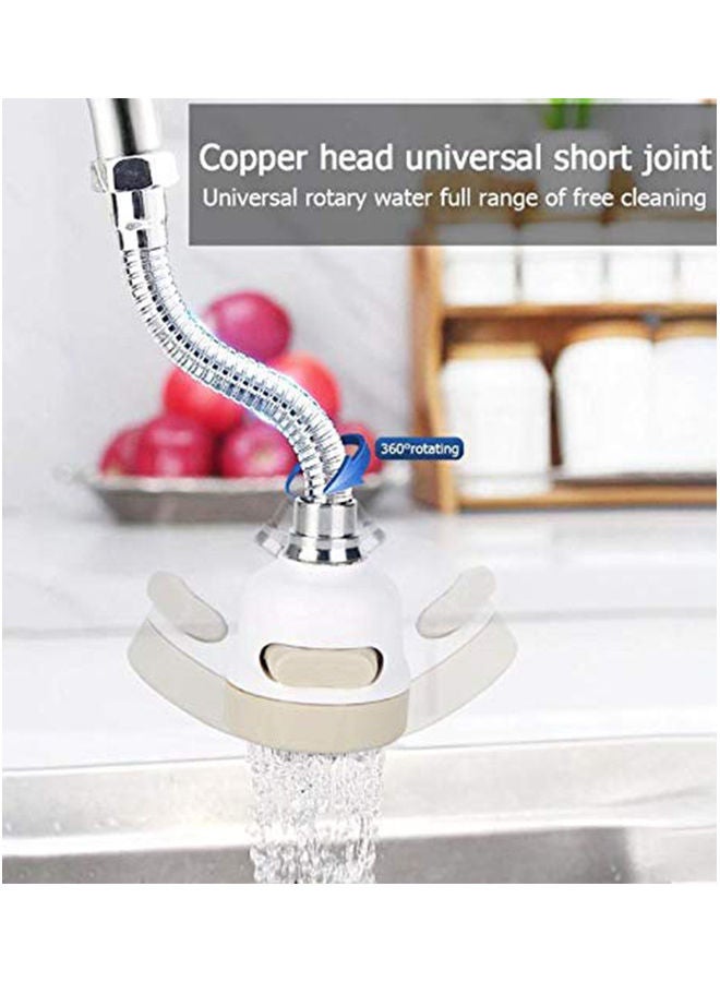 Three-Gear Adjustable Faucet Sprayer Silver/White - Image 4