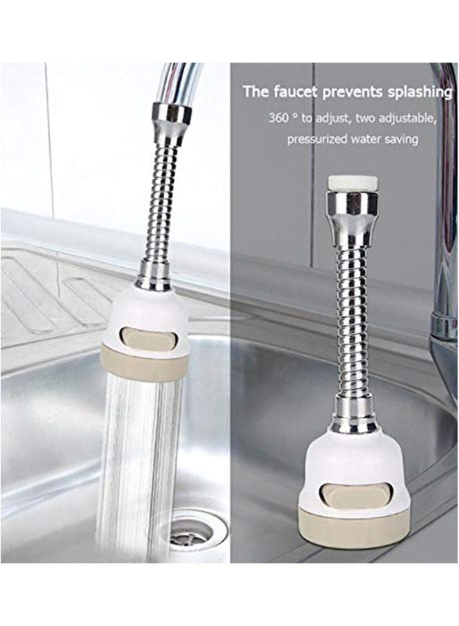 Three-Gear Adjustable Faucet Sprayer Silver/White - Image 5