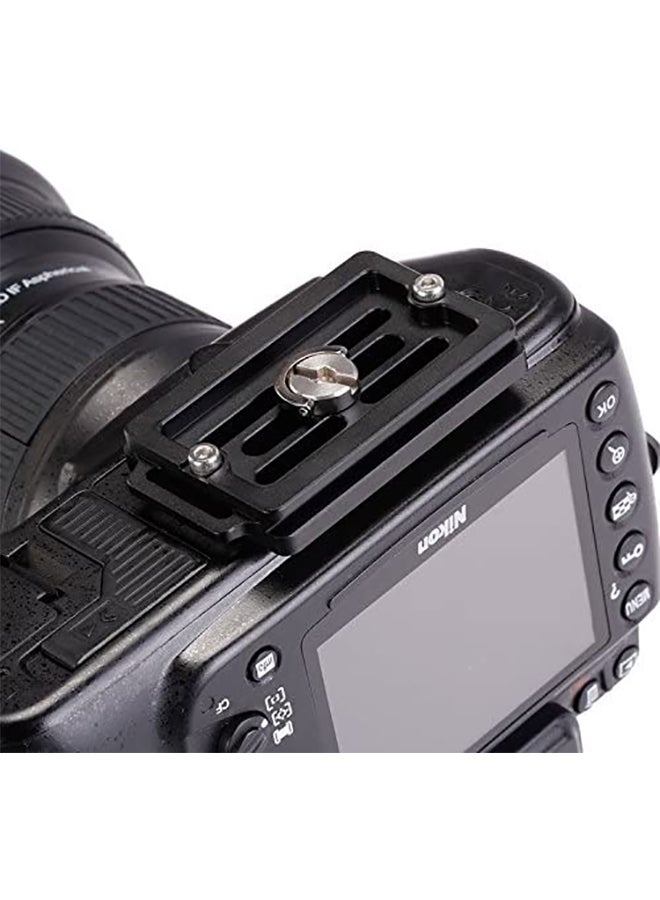 Leofoto Camera QR Plate W Retractable Backstop Arca/RRS Lever Clamp Compatible Black - Image 3