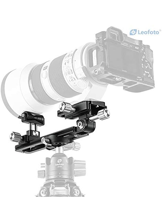 Leofoto Long Tele Lens QR Plate Mount Arca Lever Clamp Compatible Black  - Image 3