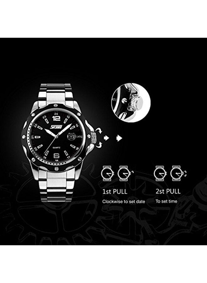 cofuo Men's Stylish Analog Wrist Watch - 43 mm - Silver - Image 2
