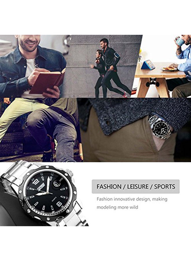 cofuo Men's Stylish Analog Wrist Watch - 43 mm - Silver - Image 4