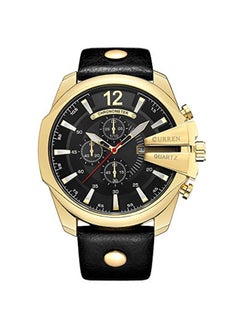 Men's Stylish Analog Wrist Watch - 45 mm - Black