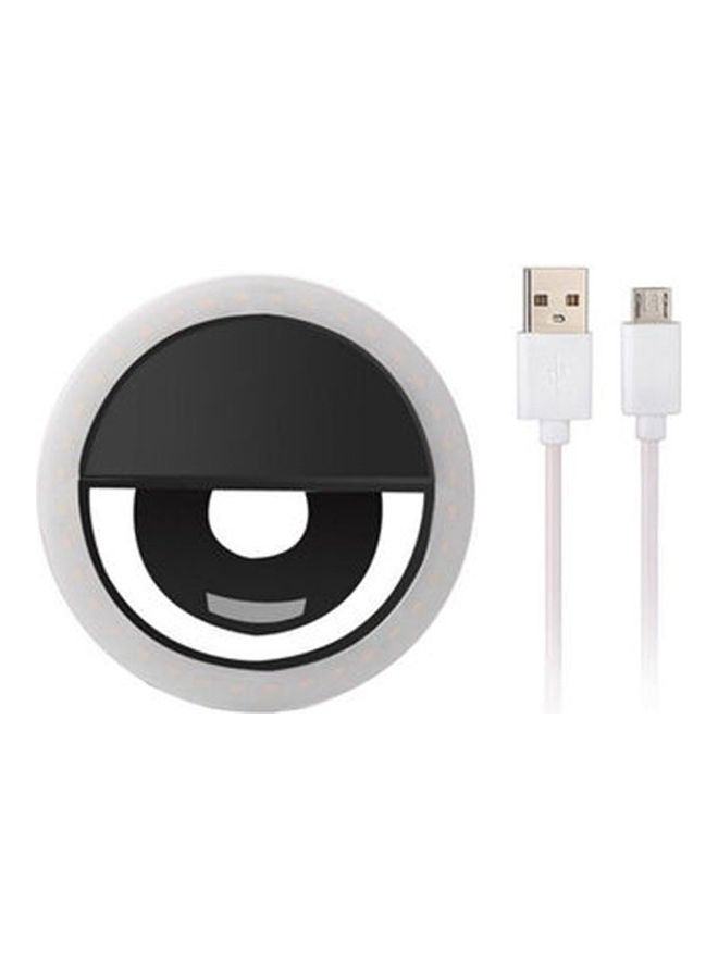 أمتكو مصباح LED حلقي لتصوير السيلفي أبيض/أسود/وردي  - Image 1