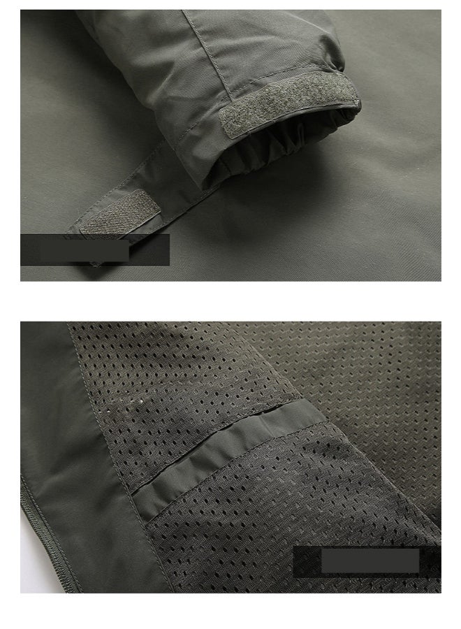 Joychic - Stylish Stand Collar Hooded Jacket Green - Image 1
