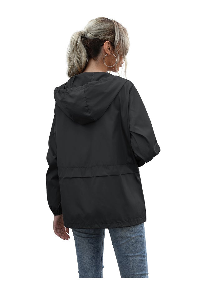 Joychic Fashionable Casual Hooded Jacket Black  - Image 2