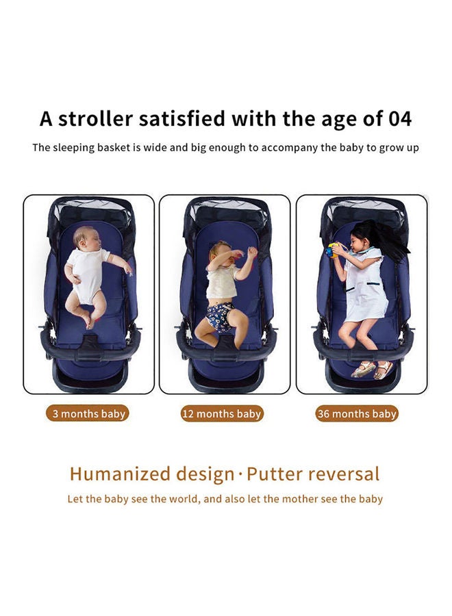 Kidle - Two Way Push Baby Stroller With Adjustable Handles Blue - Image 1