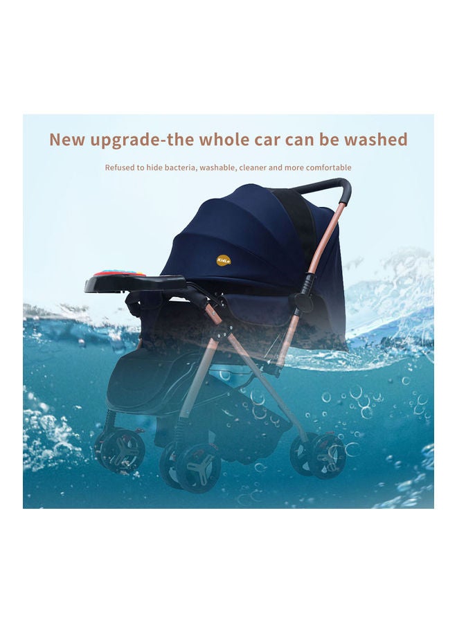 Kidle - Two Way Push Baby Stroller With Adjustable Handles Blue - Image 1