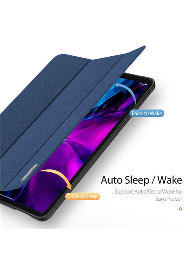 DUX DUCIS - Domo Series Case For Apple iPad Pro 12.9 (2020) With Apple Pencil Holder & Auto Sleep Wake Blue - Image 1