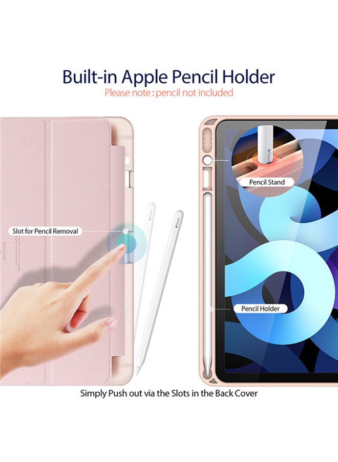 دوكس دوتشيز غطاء حماية واقٍ من سلسلة أوسوم لجهاز أبل آي باد آير 4 مقاس 10.9 بوصة مع حامل قلم وخاصيّة السكون التلقائي وردي - Image 2