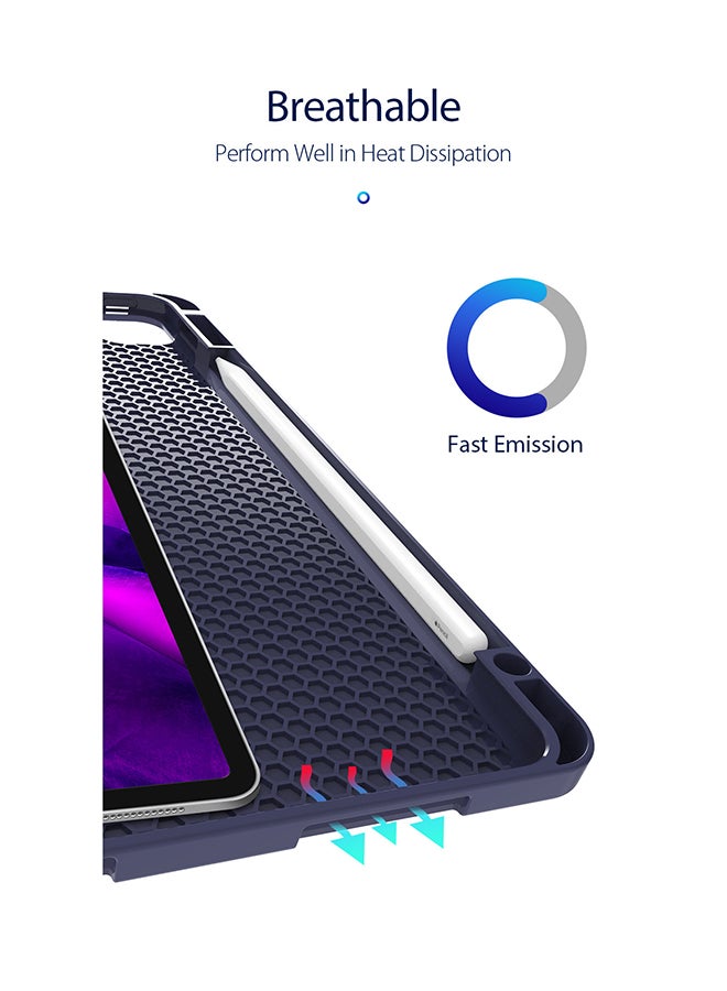 دوكس دوتشيز غطاء حماية واقٍ من سلسلة أوسوم لجهاز أبل آي باد برو 11 إصدار (2020) مع حامل قلم وخاصيّة السكون التلقائي أزرق - Image 3